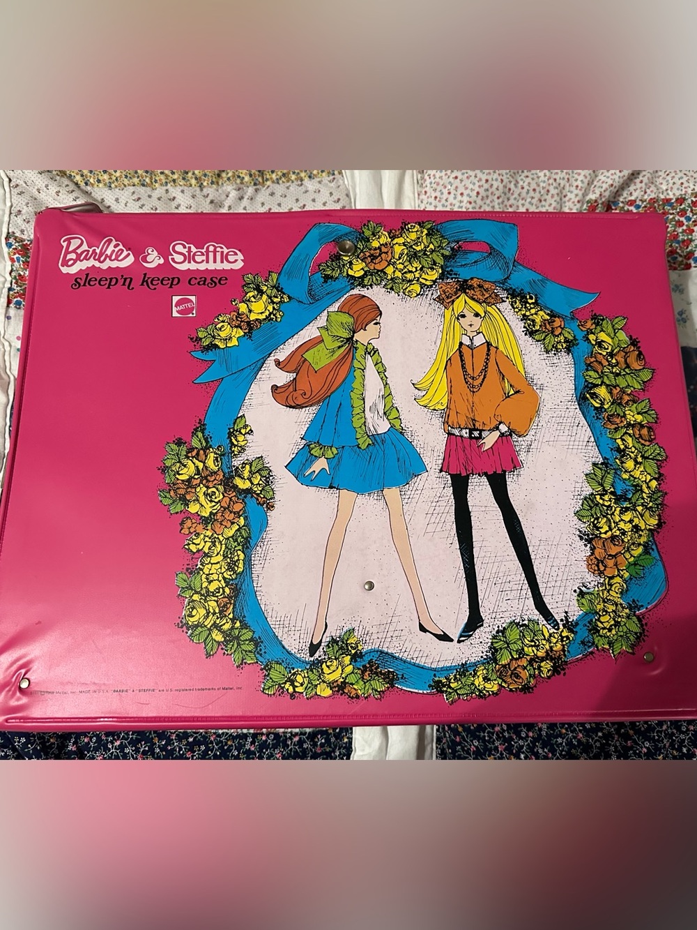 Mattel Barbie & Steffie Keep Case Pink Blue Yellow Black